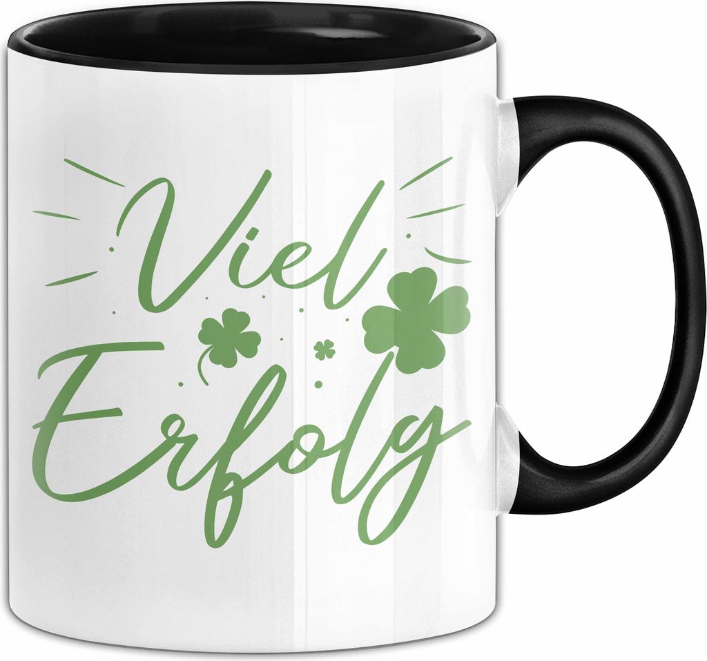 Viel Erfolg Tasse Geschenk Geschenkidee Du Schaffst Das (Schwarz)