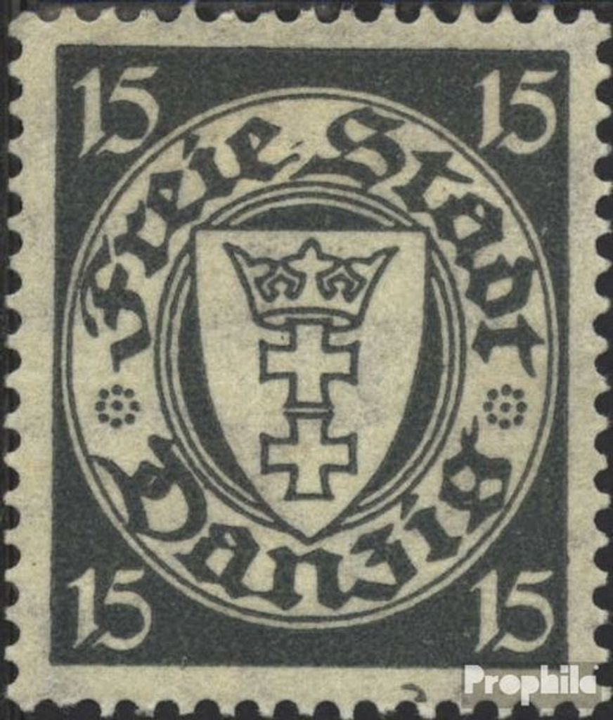 Briefmarken Danzig 1924 Mi 195x a postfrisch Wappen