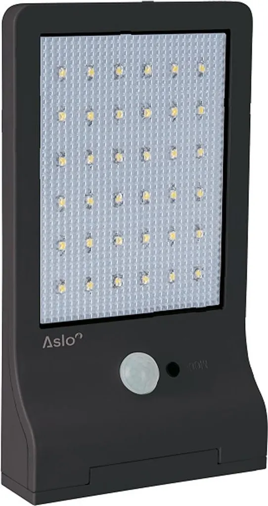 Lampe Solaire 3W 6000K 370lm Détection - Applique Extérieure Noire Haute Capacité