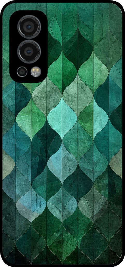 Smartphonica Telefon Fall geeignet für OnePlus Nord 2 5G mit grünen Blättern drucken - TPU Backcover Fall grünes Blatt Design - Grün