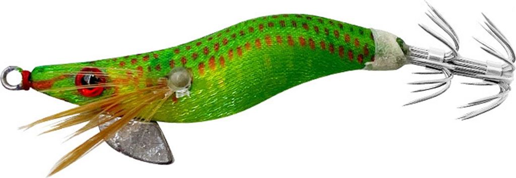 7 cm/4,6 g leuchtender Garnelenköder mit Tintenfisch-Jighaken-Senker, realistischer bionischer Kunstköder, Salzwasser-Süßwasser-Barsch, Zander,...