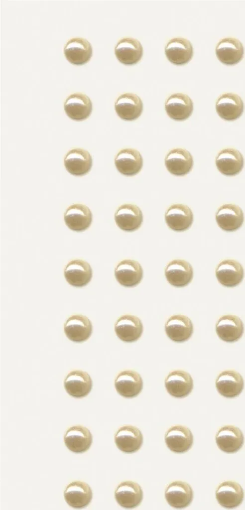 Stickers Perles pour Faire-part et Scrapbooking - Pack 6 Heyda Rondes