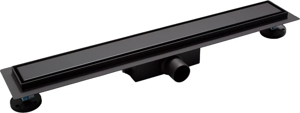 Canaletta Doccia 110 cm Inox Nero VBChome - Design Premium Piatto
