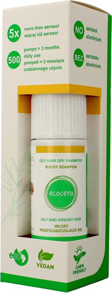 Shampooing sec cheveux gras ECOCERA 15g - Retouche volume après le sport