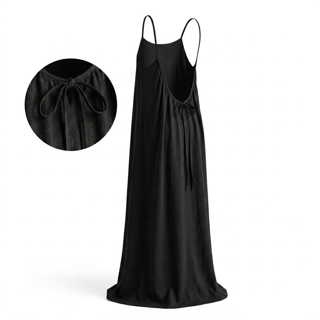 Rückenfreies Damenkleid mit verstellbaren Trägern, Produktbild 