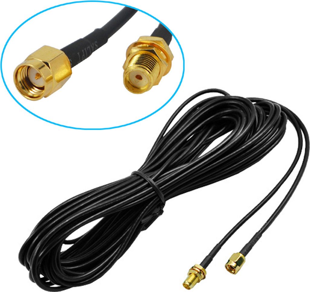 G60 SMA-A auf SMA-B Antennenkabel 3 m RG174 – WLAN / GPS Antennen Verlängerungskabel, Adapter Kabel für Router & Antenne
