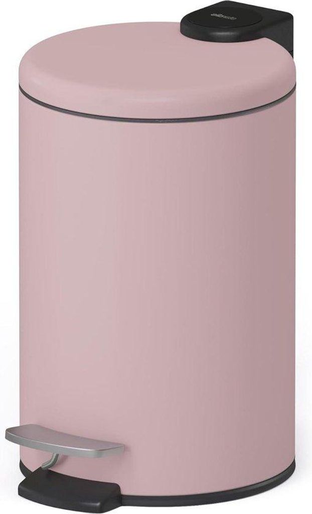 Gebrauchswertige Stahl-Eimer mit Softclose-Mechanismus, 3 Liter, rosa