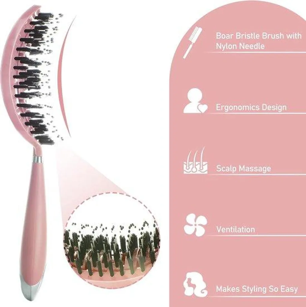 Brosse de massage et démêlage pour stimuler la pousse des cheveux fins