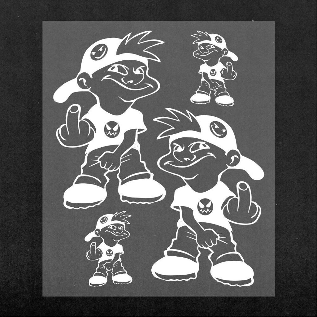 Sticker Aufkleber Monello Weiß 14 x 16 cm