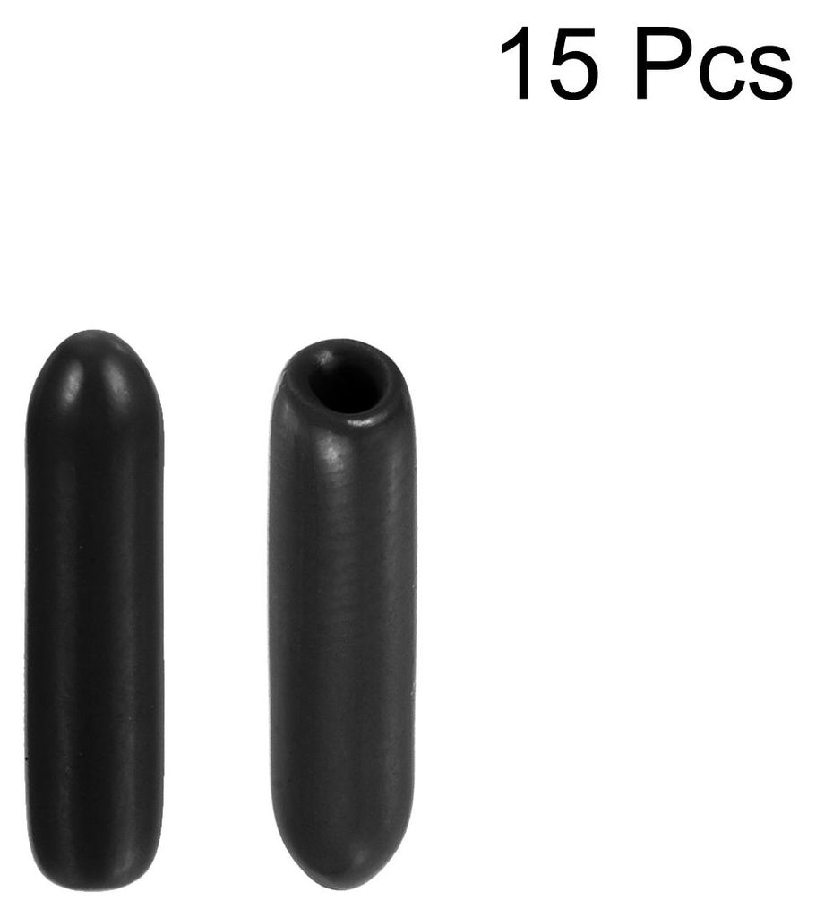 15 Stš¹ck Gummi-Endkappen 2,5mm ID Gummikappen, Runde Schutzkappen PVC Stopfen Abdeckkappen Lochstopfen Gleiter fš¹r Schrauben Gewindebolzen Dr...