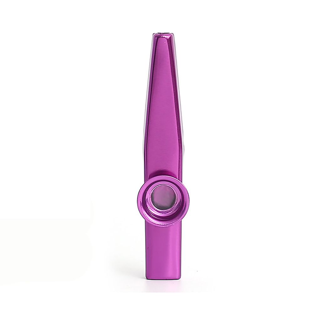 Klassisches Aluminium-Kazoo, einfach zu spielendes Gitarrenbegleitungs-Kazoo-Musikwerkzeug-Lila