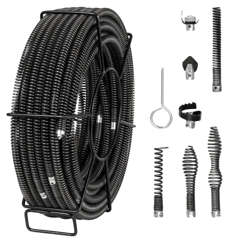 VEVOR špirála na čistenie potrubia 30 m x 16 mm, Obrázok produktu 