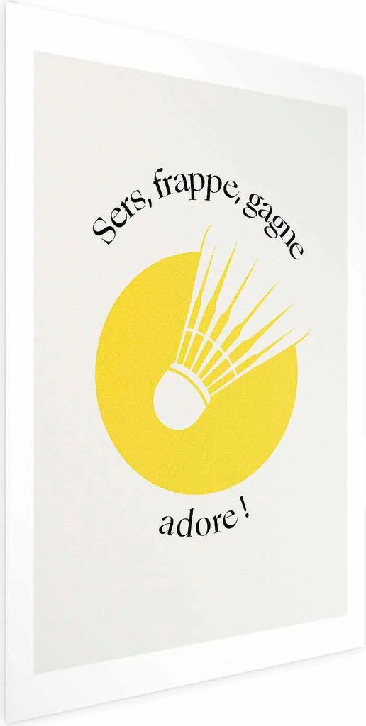 Posterpapier Poster - Shuttlecock Against the Yellow Sun 40x60 cm Abstrakt i-B-10058-ao-a