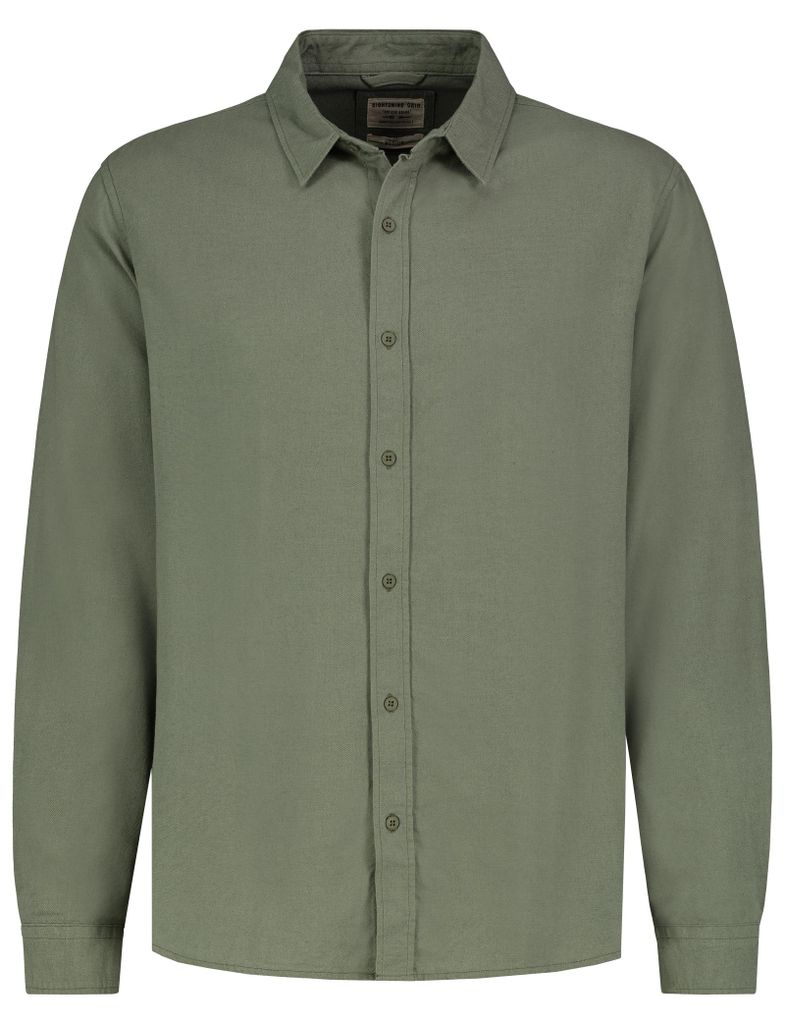 Eight2Nine Einfarbiges Langarmhemd Button Down Kragen Einfarbig Größe: S