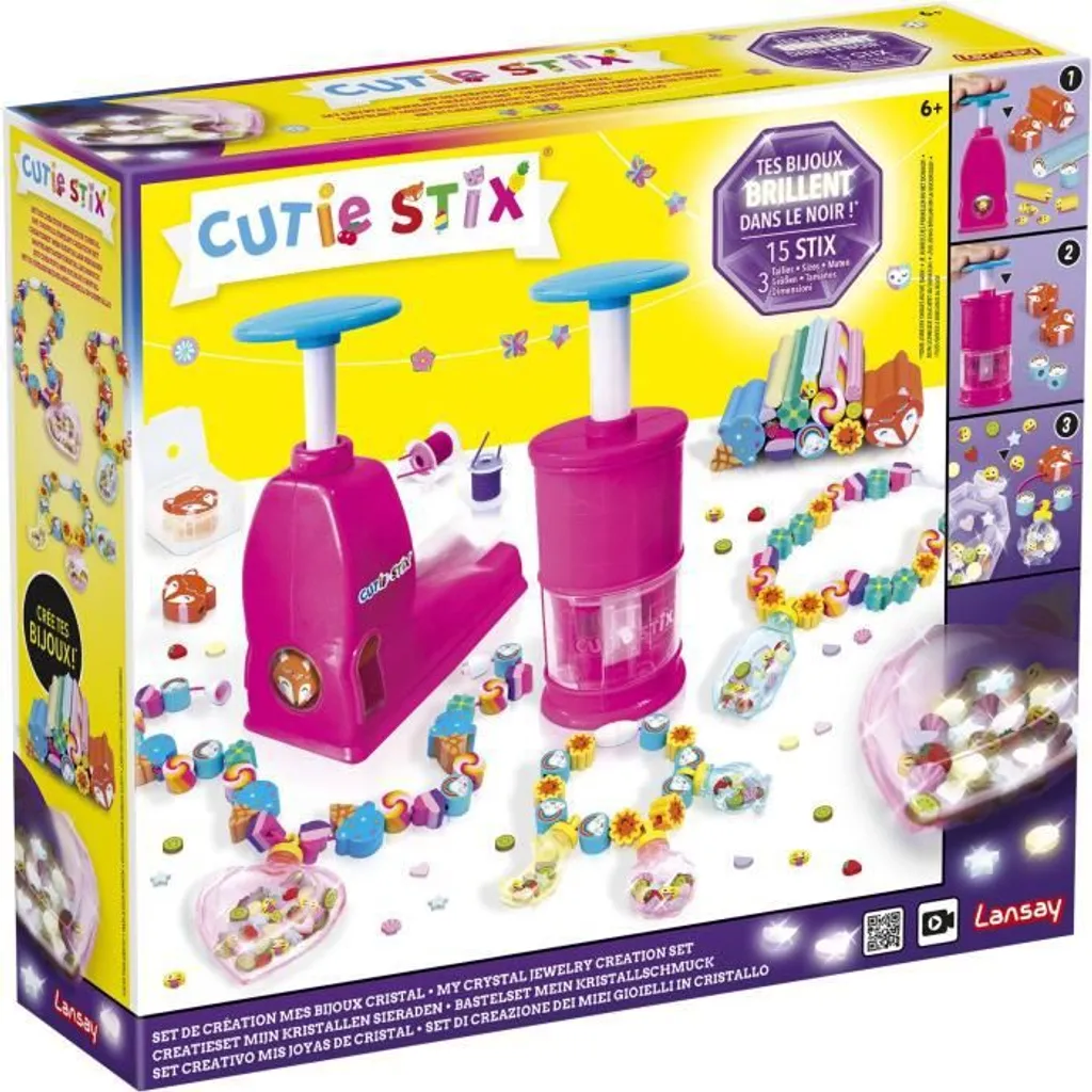 Lansay Cutie Stix Mon bijou en cristal - Kit création perles pour enfant
