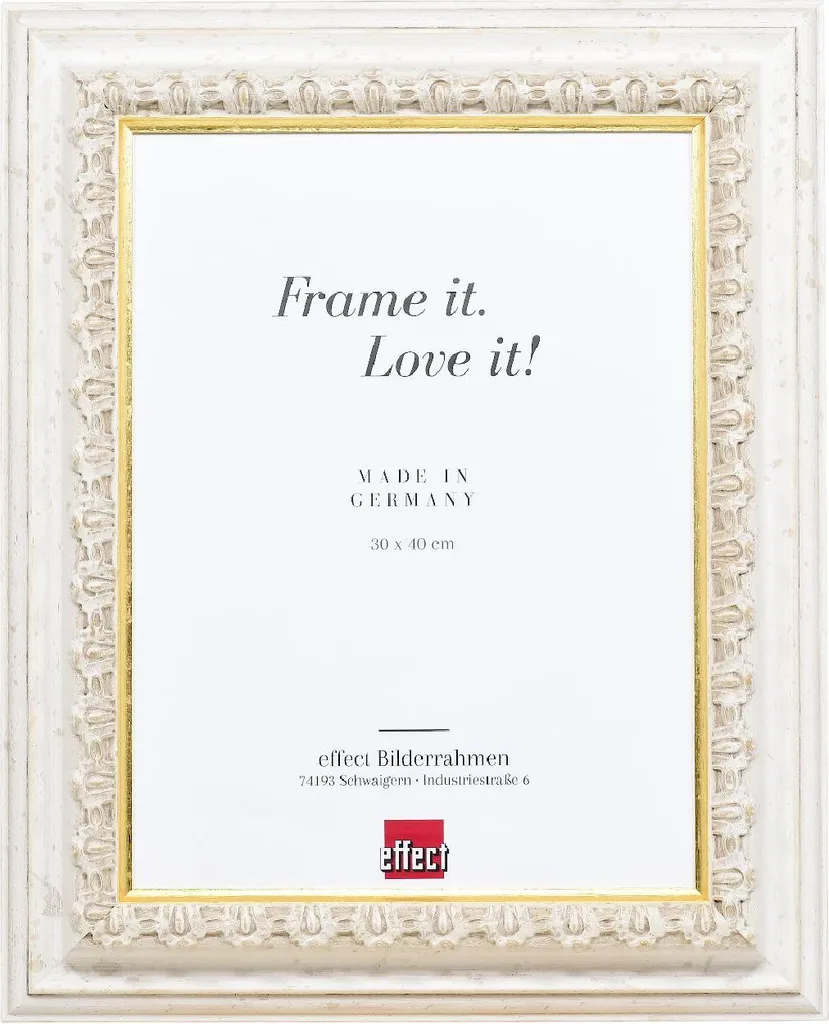 Specchio Barocco Effect Profilo 80 in Legno 28x35 cm Bianco