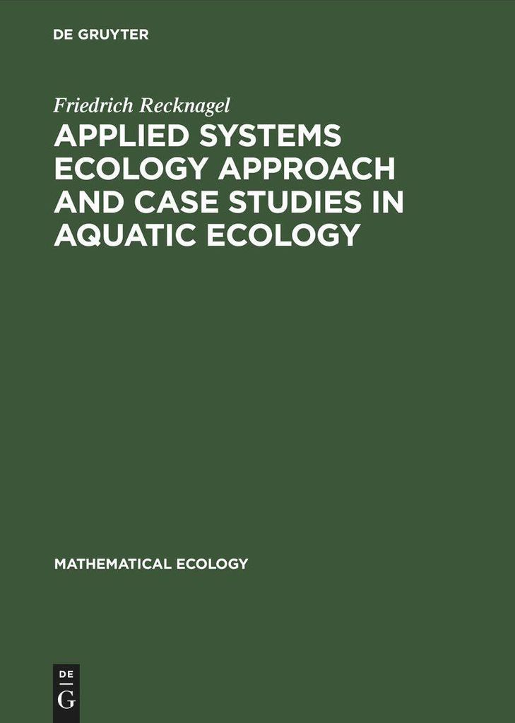 Applied Systems Ecology Approach and Case Studies in Produktbild 