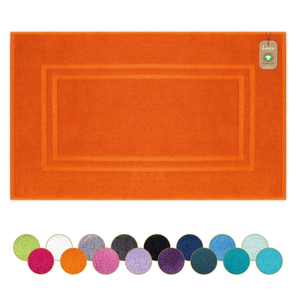 Lavea® Badematte 50x80 cm, Badezimmerteppich 100% Produktbild 
