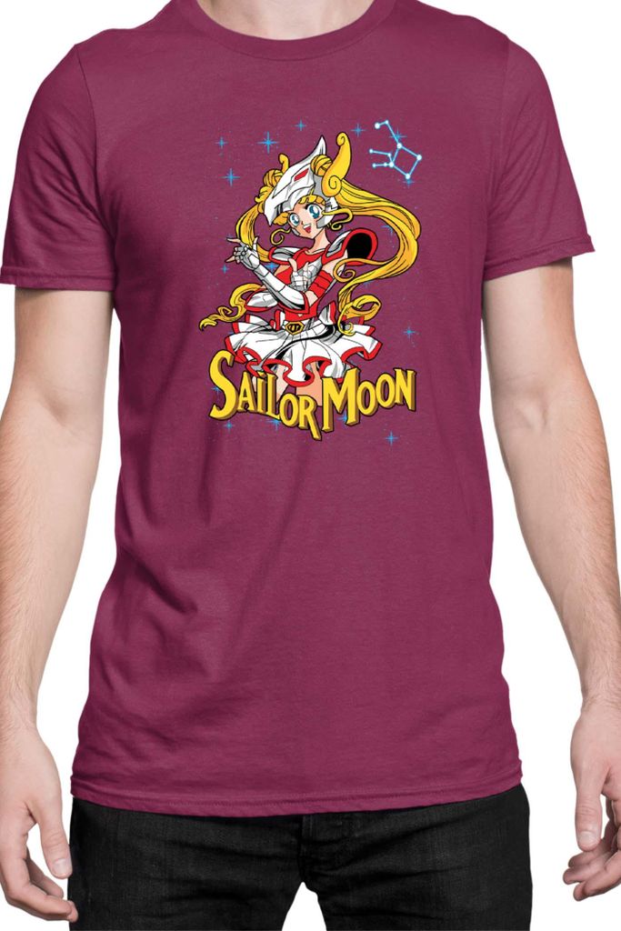 Herren T-Shirt Japan Manga Anime Comics Animation Sailor Anime Manga Moon 16, Man L / Burgundy
