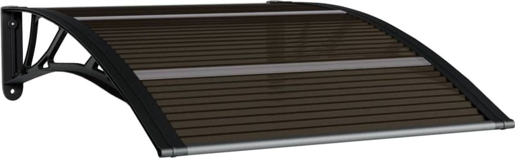 vidaXL Türvordach Schwarz 100 x 75 cm Polycarbonat Produktbild 