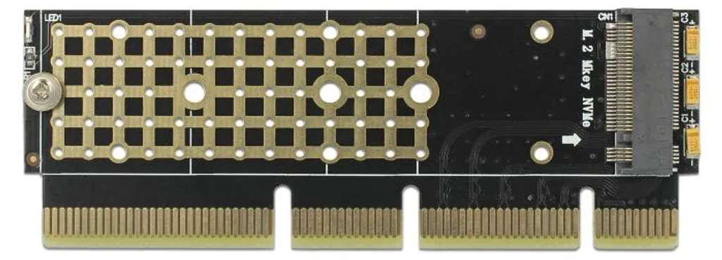 Adaptateur NVMe M.2 pour slot PCIe | Carte d'extension SSD Delock x16