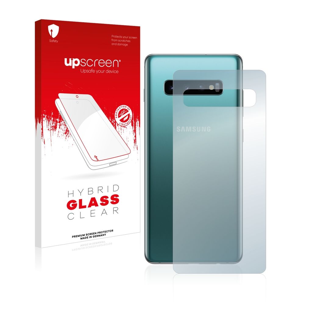 upscreen Schutzglas für Samsung Galaxy S10 Plus (Rückseite) Schutzfolie Panzer Folie Glas Display Schutz klar