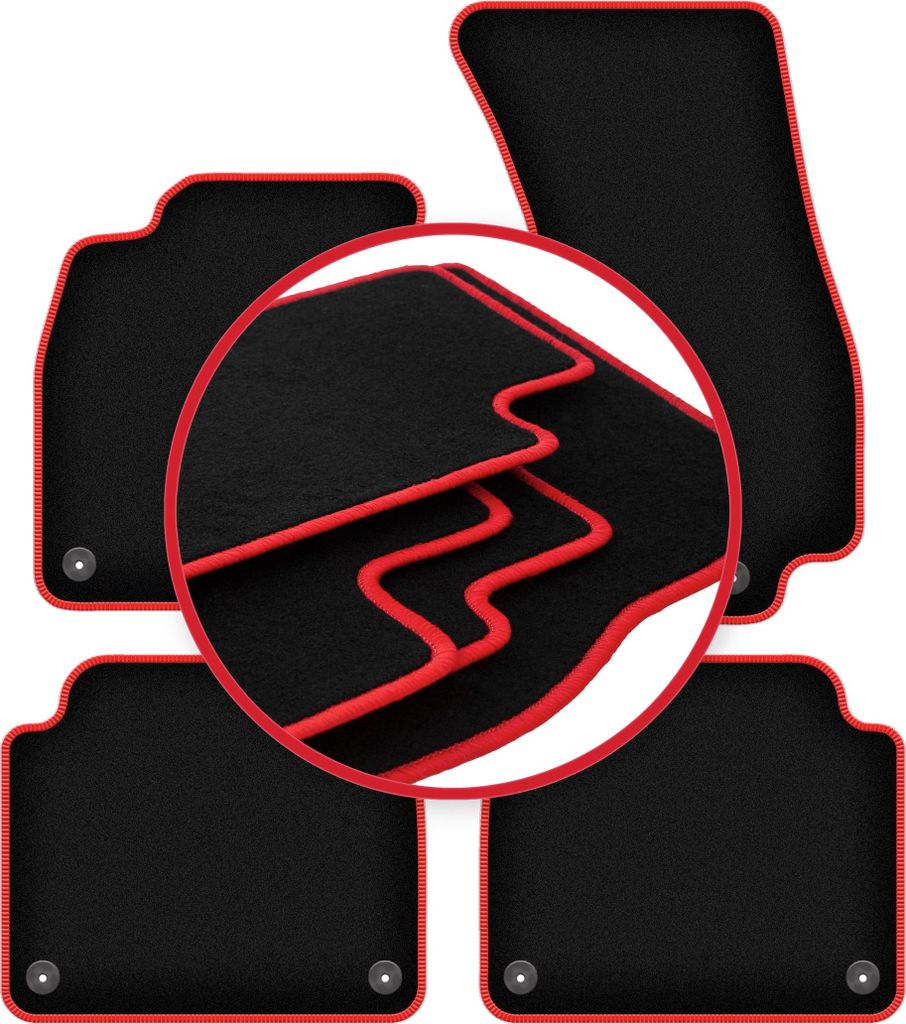 CARLUX-RED Autofußmatten für: Audi A8 D5 4N Limousine (2017-)
