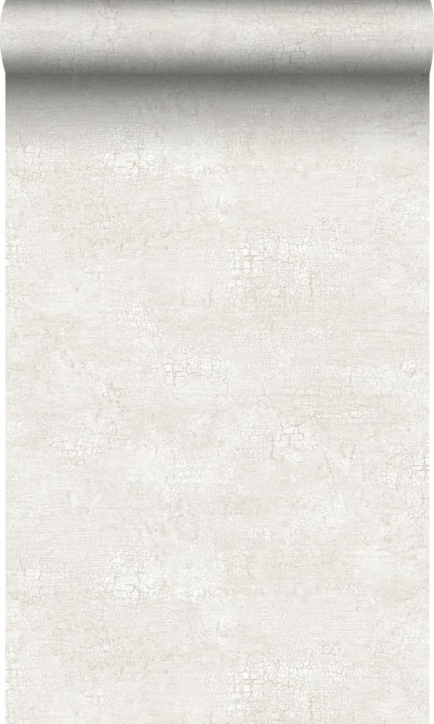 Origin Wallcoverings Tapete Naturstein mit Craquelé-Effekt Weiß 53 cm x 10.05 m