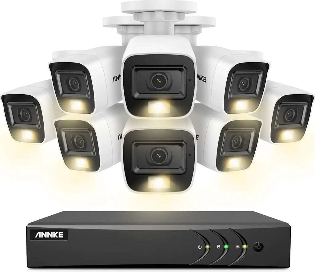 Surveillance maison 8CH DVR 5MP Ultra HD avec caméras 3K infrarouge pro