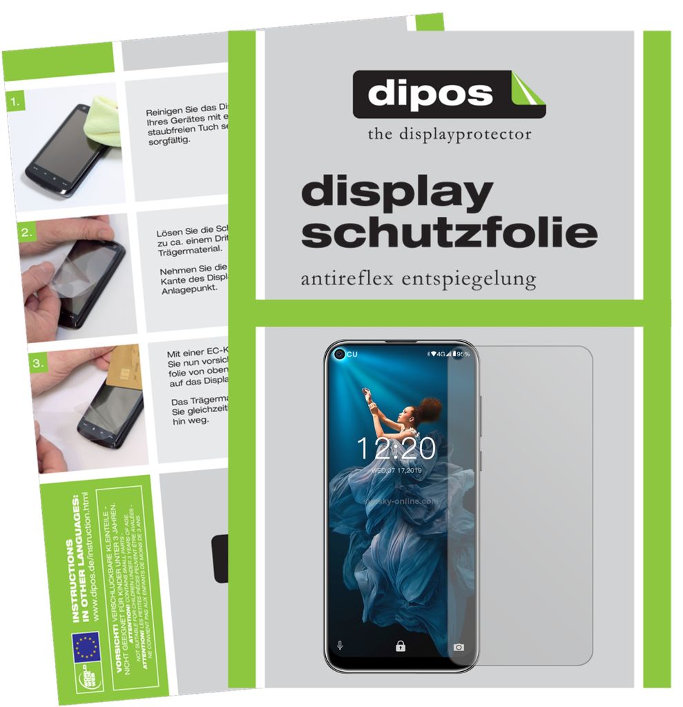 1x Schutzfolie für Oukitel C17 Pro matt Displayschutzfolie Folie Display Schutz dipos
