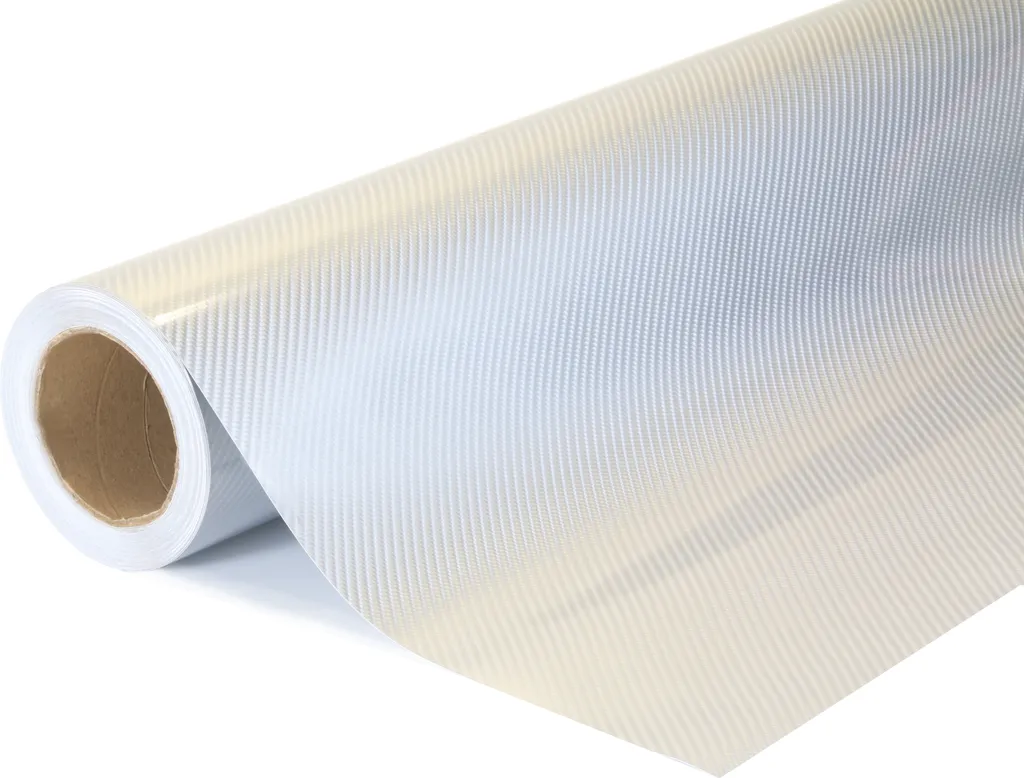 Film carbone 5D brillant argent 152x400cm thermoformable et solide