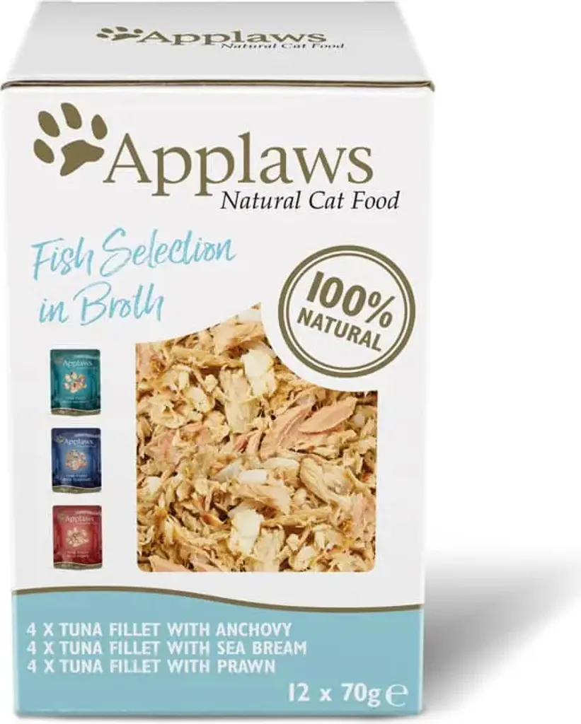 Applaws Chat Sans Céréales Poisson - 48 x 70g Finissez-en avec les Allergies