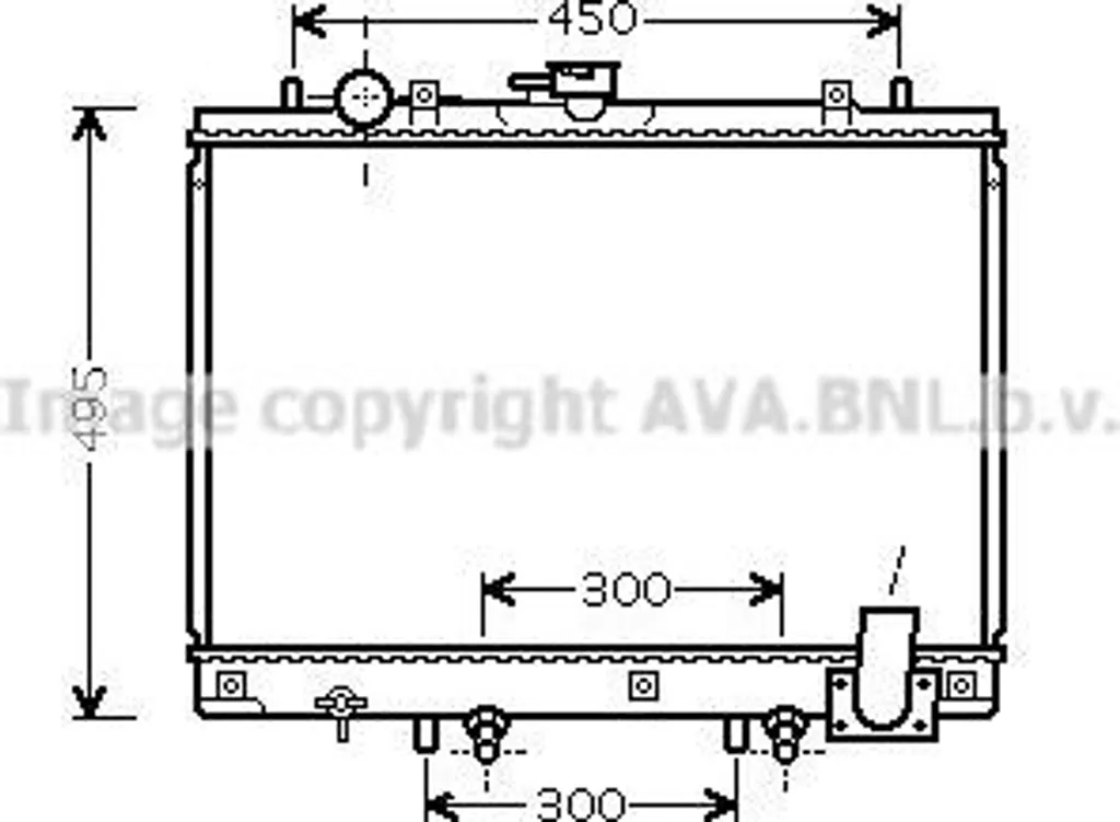 Refroidisseur moteur AVA MT2192 compatible L200 (OE MR281024) - Radiateur