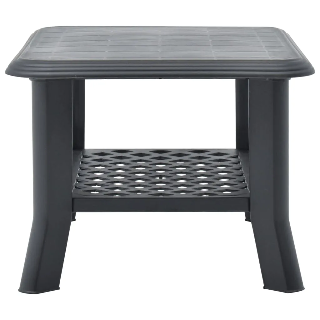 Table basse légère et résistante en plastique anthracite 90 cm - 11