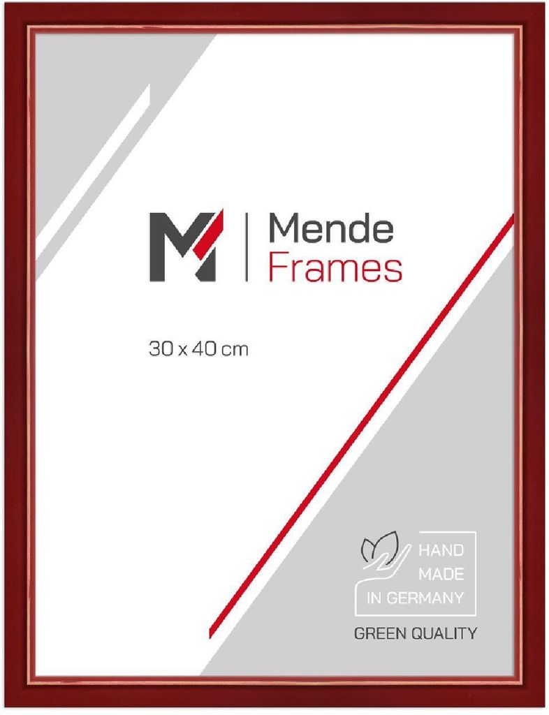 MendeFrames Bilderrahmen H340 Skandinavisch 28x35 cm Rot Museumsglas