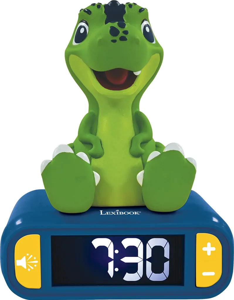 Réveil Dinosaure 3D avec veilleuse LED et réglage tactile intelligent