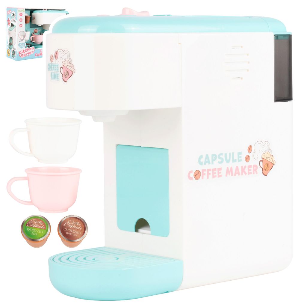Malplay Kapsel-Kaffeemaschine Licht Sound Spielzeug für Kinder ab 3 Jahren