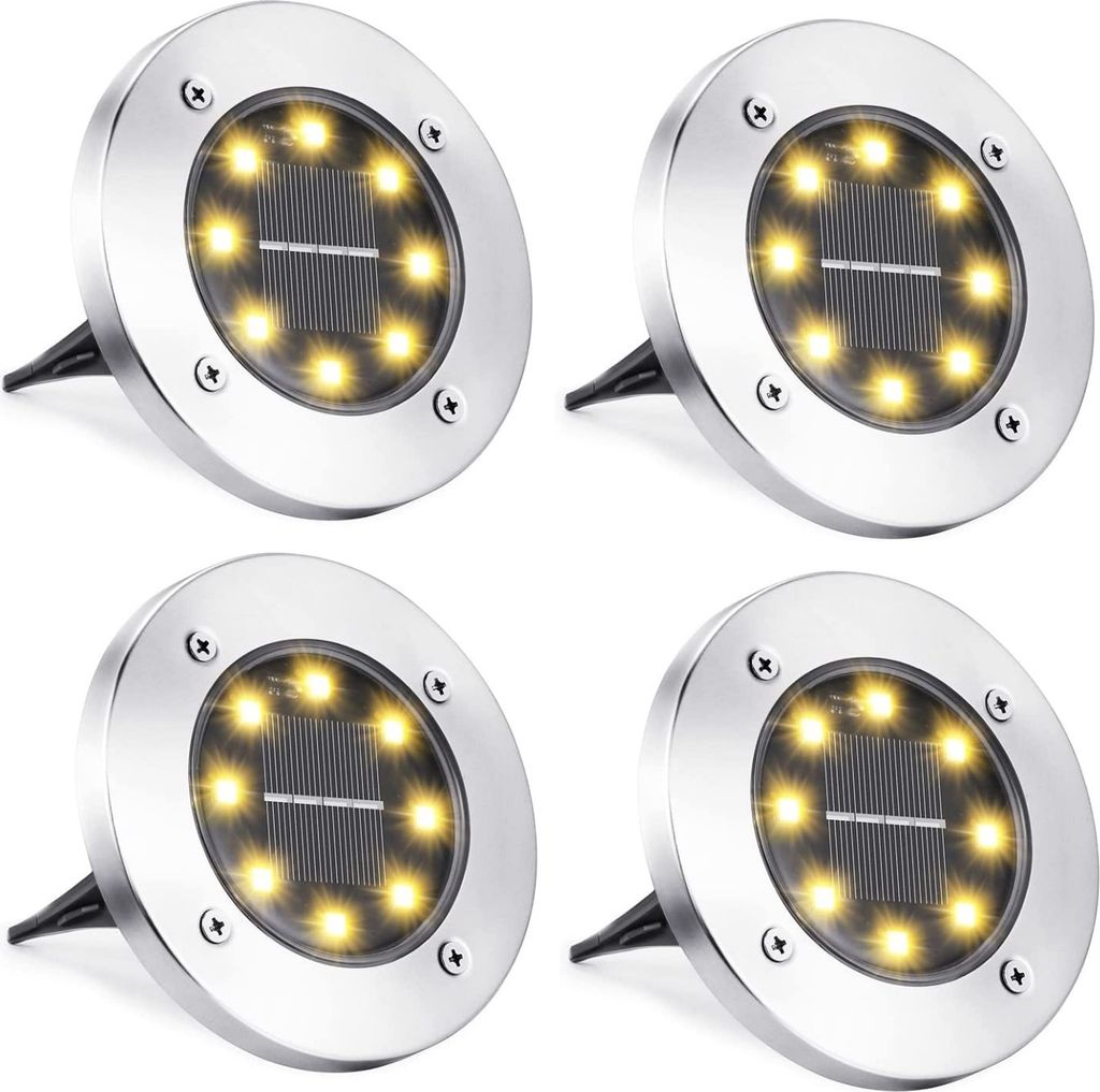 Speed 4 x LED Solarlampe Bodeneinbaustrahler Solar Produktbild 1