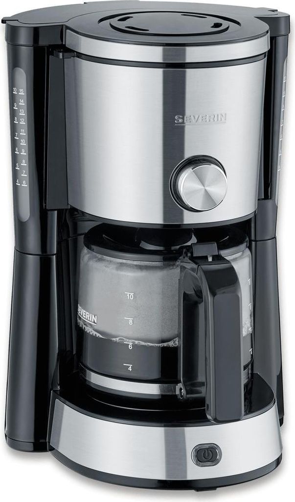 SEVERIN Kaffeemaschine TypeSwitch KA 4825 aus Edelstahl, gebürstetschwarzsilber Kaffeemaschine Filterkaffee Kaffeezubereiter Filterkaffeemaschine