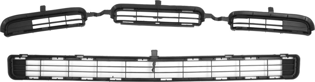 Frontuntere Motorhaubenstoßstange Kühlergrill Frontuntere Stoßstange Nierenkühlergrill für Toyota RAV4 2006-2008 2 Stück Schwarz