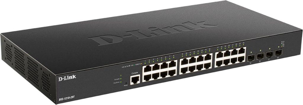 D-Link DXS-1210-28T Smart Managed Switch, 24x 10G Base-T + 4 x 10G/25G SFP28 Ports
