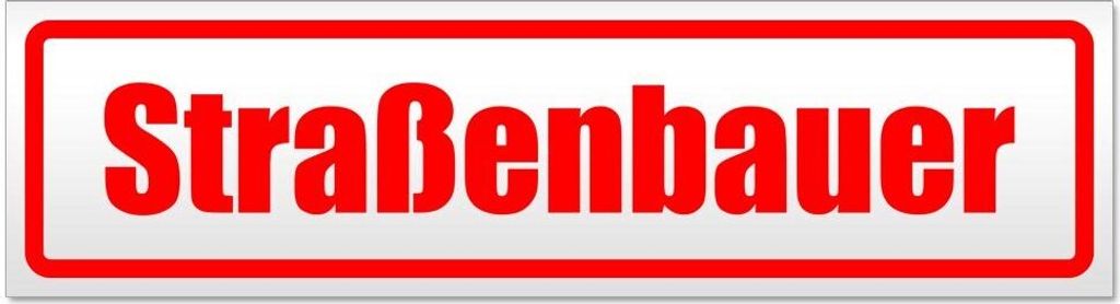 Kiwistar Straßenbauer Magnetschild Schild magnetisch - 20cm Rot - Magnetfolie für Auto PKW Kfz