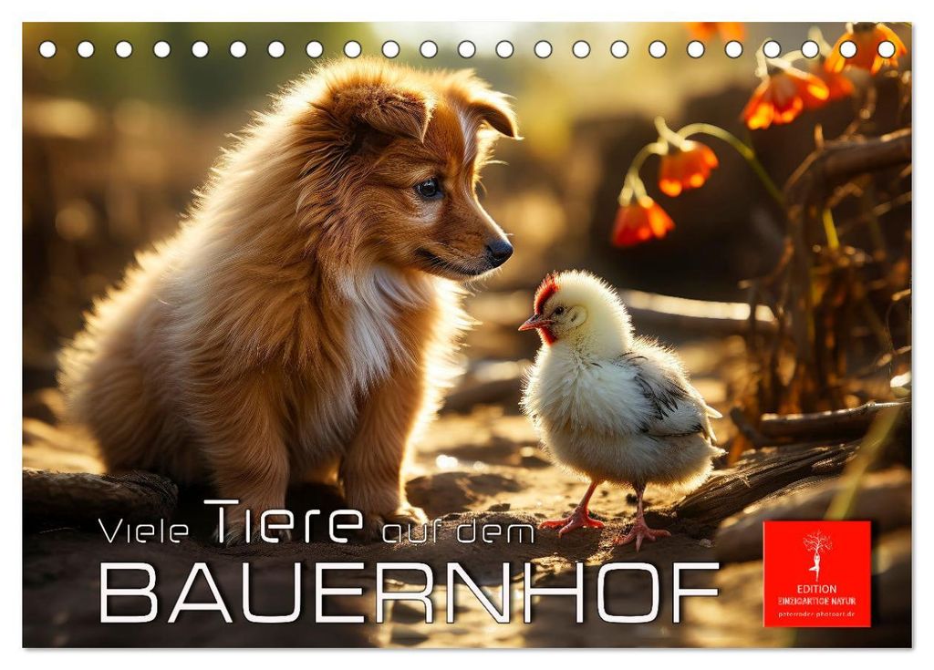 Viele Tiere auf dem Bauernhof (Tischkalender 2027 DIN A5 quer), CALVENDO Monatskalender