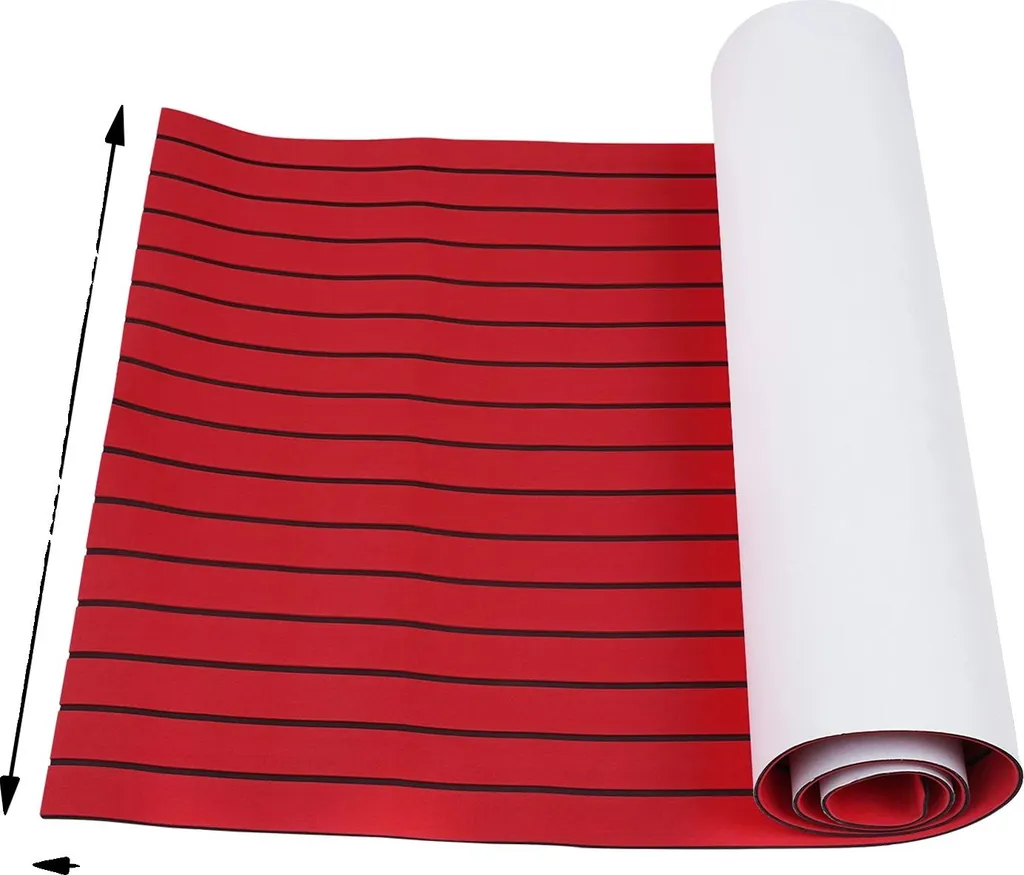 Decking Sintetico Rosso EVA - Tappeto Marino 240x90cm Impermeabile