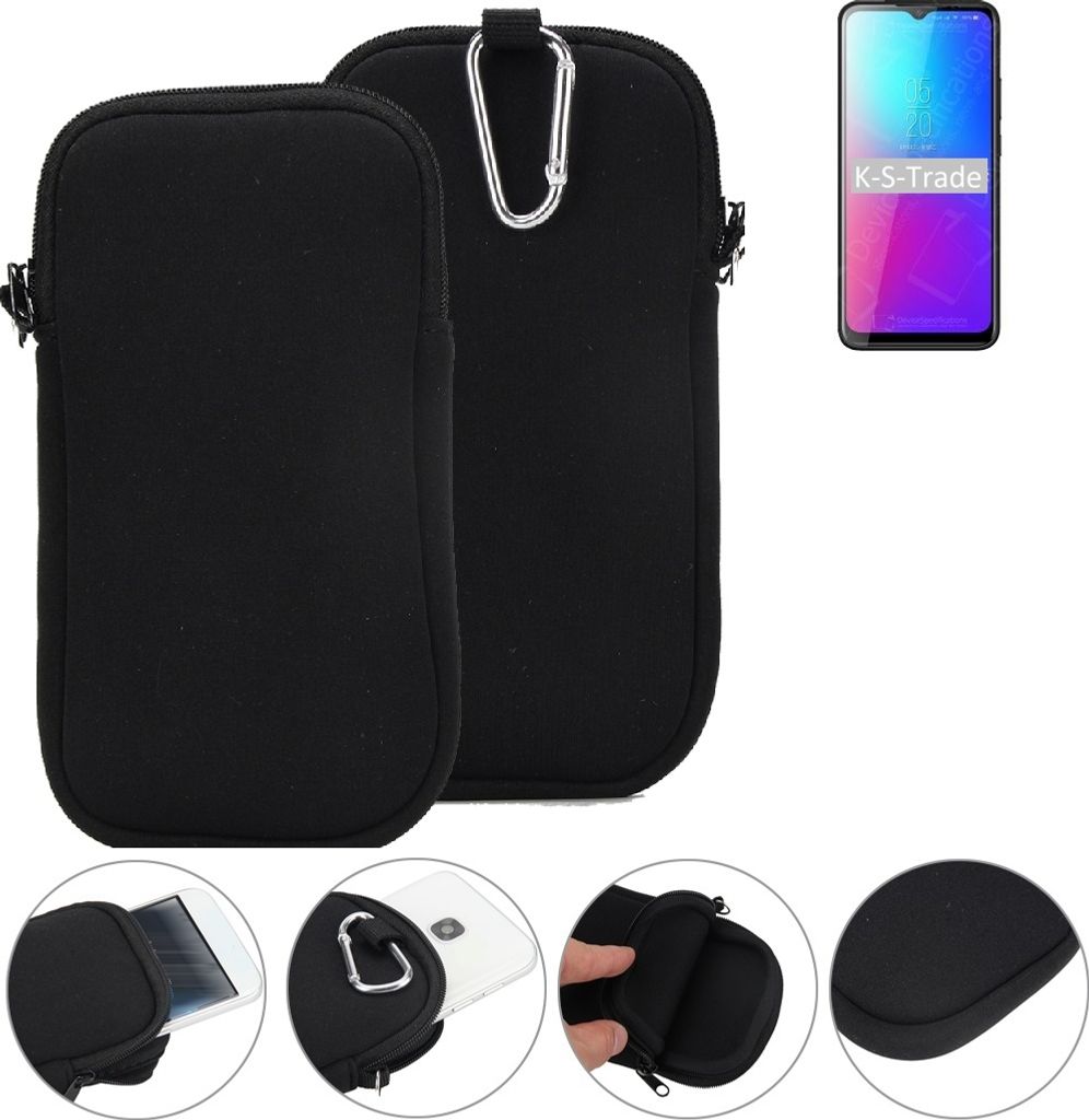 K-S-Trade Neopren-Hülle Handyhülle kompatibel mit Blackview BV5100 Pro Schutzhülle Neoprenhülle Sleeve Schutz-Hülle Gürtel Tasche Case Holster