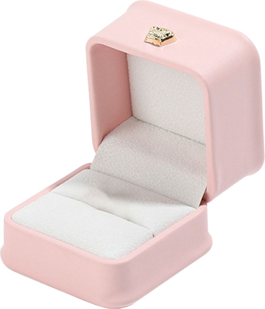 Schmuck-Ringbox, kompakte Größe, tragbar, kratzfest, mit weichem Samtfutter, Ohrring-Ring-Etui, Schmuck-Organizer