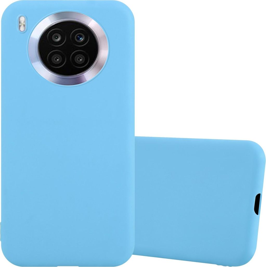 Cadorabo Hülle für Honor 50 LITE Schutzhülle in Blau Handyhülle TPU Silikon Etui Case Cover