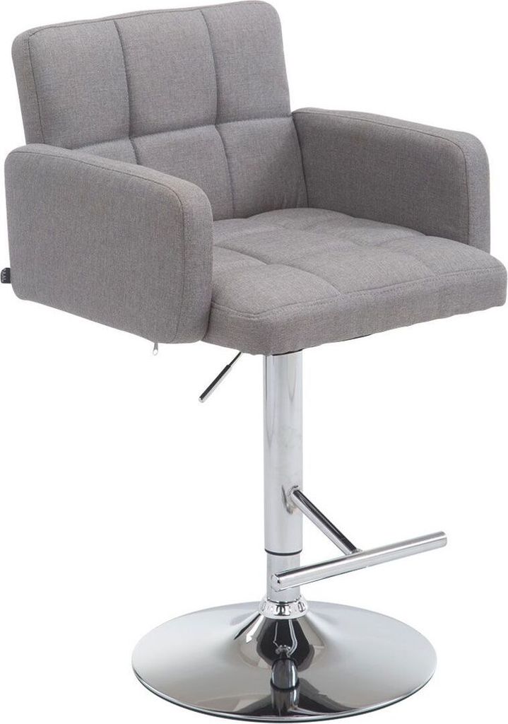 Barhocker Los Angeles Stoff C grau