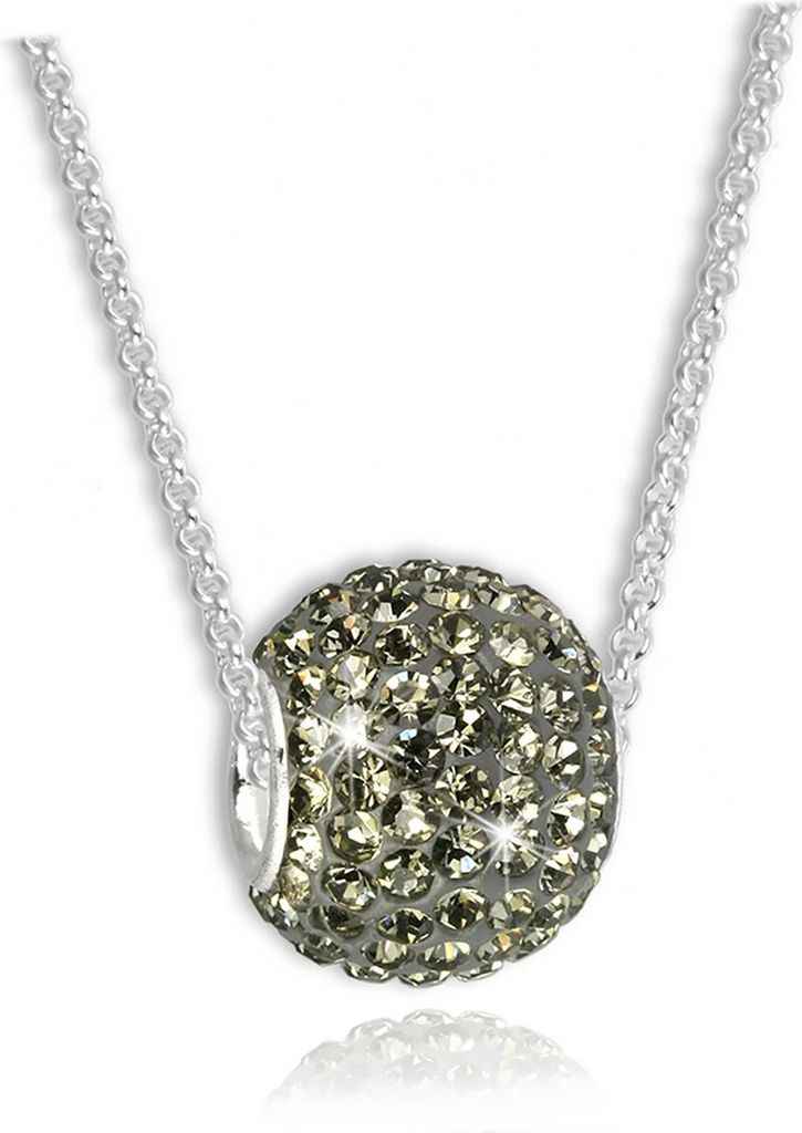 SilberDream Kette Bead Zirkonia Damen Silber silber grau Set D2GSS023