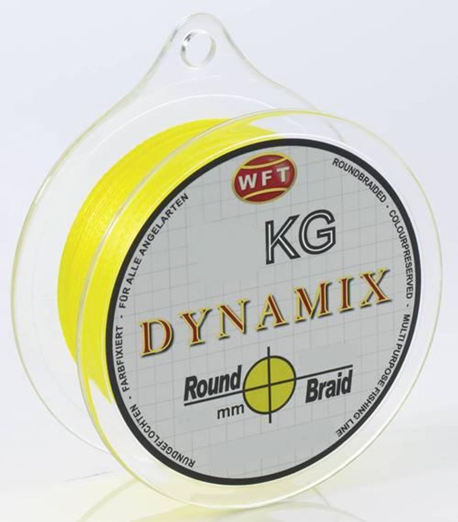 WFT Round Dynamix 600m geflochtene Angelschnur, Durchmesser:0.25mm, Farbe:Gelb